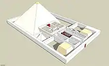 Computer generated model of the pyramid complex