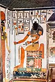 Frescos in the Tomb of Nefertari, in which appear Khepri sitting on a very colourful square-shaped throne