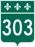 Route 303 marker