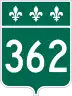 Route 362 marker