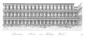 Elevation of the Procuratie Nuove (c. 1580), print from Quadri-Moretti (1831)