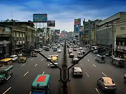 Post-war modernist shophouses in Quiapo, Manila, Philippines.