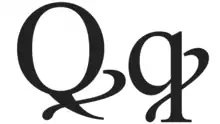 Q with diagonal stroke