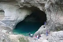 A rocky pool in a deep hollow