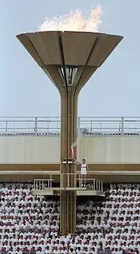 Olympic cauldron at Moscow 1980