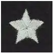 Blue "Star" proficiency badge was introduced to indicate a "1st Class Pass" (80-89%) in the Master test. Stars were worn on both sleeves and above the rank badge if present. Red and Gold stars were also awarded to indicate 5 Master Test Passes (90-100%). Stars were only worn below Red and Gold Spitfires.