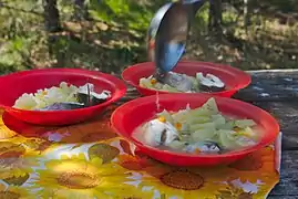 Buryat style fish soup