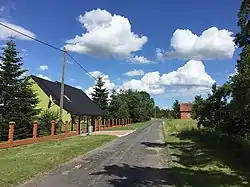 Road in Radzieszyn village.