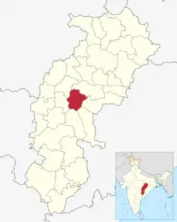 Location in Chhattisgarh