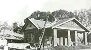 Construction of the Canelo Ranger Station office building (1933).