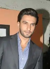 A picture of Ranveer Singh during promotions of the film Gunday.