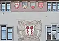 ... and Göldli, Breny, Rothenfluh and Kunz, as well the House of Rapperswil and the gryfinn symbolizing the early family line Landenberg