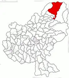 Location in Mureș County