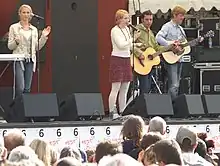 Raymond & Maria playing at Kungsträdgården, Stockholm on National Day 2005.