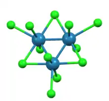 Re3Cl12 cluster subunit in ReCl3