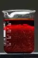 Crystallization of chromium trioxide from the reaction.