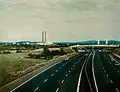 Courtaulds Red Scar Works viewed from the M6 motorway