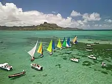 Mahébourg annual regatta aerial photograph