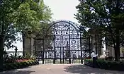 The front gates of the castle