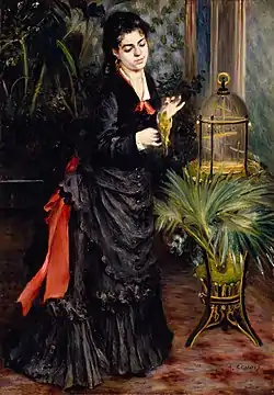 Woman with Parakeet