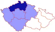 Location of the Diocese of Litoměřice (dark blue)