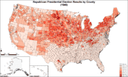 Republican presidential election results by county