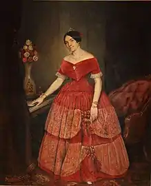 Argentine naturalism, Portrait of Manuelita Rosas, Pueyrredón, 1851