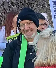 Warner as bishop-elect of the Diocese of the Mid-Atlantic at the 2023 March for Life in Washington, D.C.