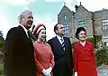 President Richard Nixon and First Lady Pat Nixon with Queen Elizabeth II and Prime Minister Edward Heath at Chequers, 1970