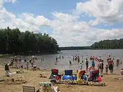 Beach on Lake Jean in Ricketts Glen State Park, Fairmount Township