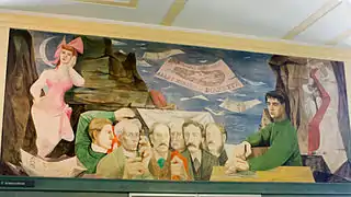 Refregier mural, Panel #20, "San Francisco as a Cultural Center"