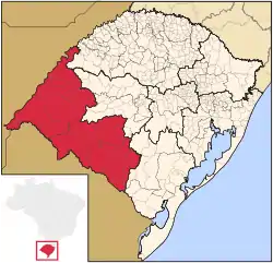 Location of Sudoeste Rio-Grandense