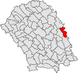 Location in Botoșani County