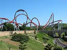 Dragon Khan at PortAventura Park in Salou (Tarragona), Spain