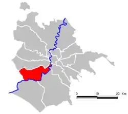 Location of Municipio XI of Rome