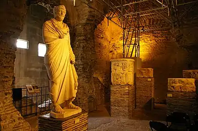 Statue of a Roman priest, traditionally known as a portrait of Emperor Julian