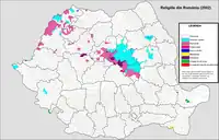 Main religions in the localities (2002)