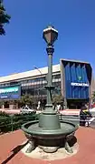 A photograph of the original fountain a few years before it was accidentally destroyed.