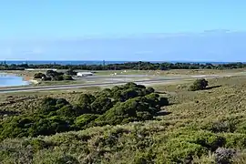 Airstrip and buildings from the south