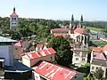 Belfry and church as seen from the Watchtower