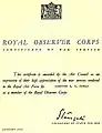 ROC Certificate of War Service.