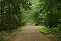 Logging railroad converted to logging truck use in northwest Oregon