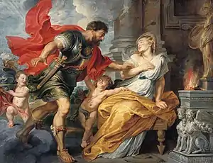 Rubens, Mars and Rhea Silvia