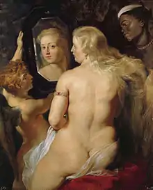 Venus at a Mirror, Peter Paul Rubens, 1615. In the 17th century, fleshier bodies were idealized.