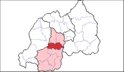 Shown within Southern Province and Rwanda