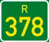 Regional route R378 shield