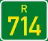 Regional route R714 shield