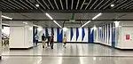 MRT station concourse level area towards the escalators to the pedestrian link bridge.