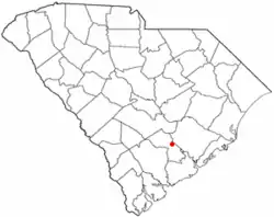 Location of Ridgeville, South Carolina