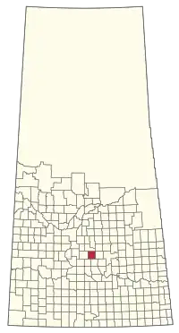 Location of the RM of Wood Creek No. 281 in Saskatchewan